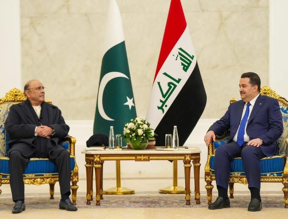 السوداني يؤكد للرئيس الباكستاني حرص العراق على التعاون في مجال النفط وتبادل الخبرات العسكرية